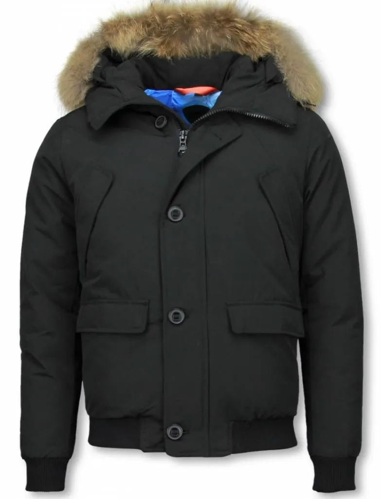 Fur Collar Coat | Men Winter Coat Short | Chilliwack Bomber |