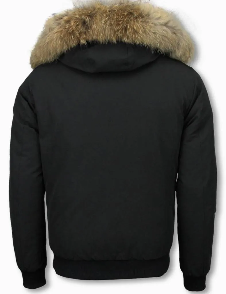 Fur Collar Coat | Men Winter Coat Short | Chilliwack Bomber |