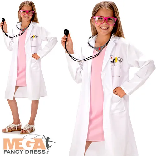 Girls Hospital Doctor Surgeon Uniform Occupations Costume