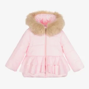 Girls Pink Puffer Coat