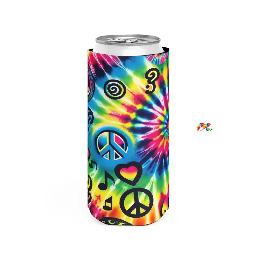 Happy Vibes Rave Slim Can Cooler