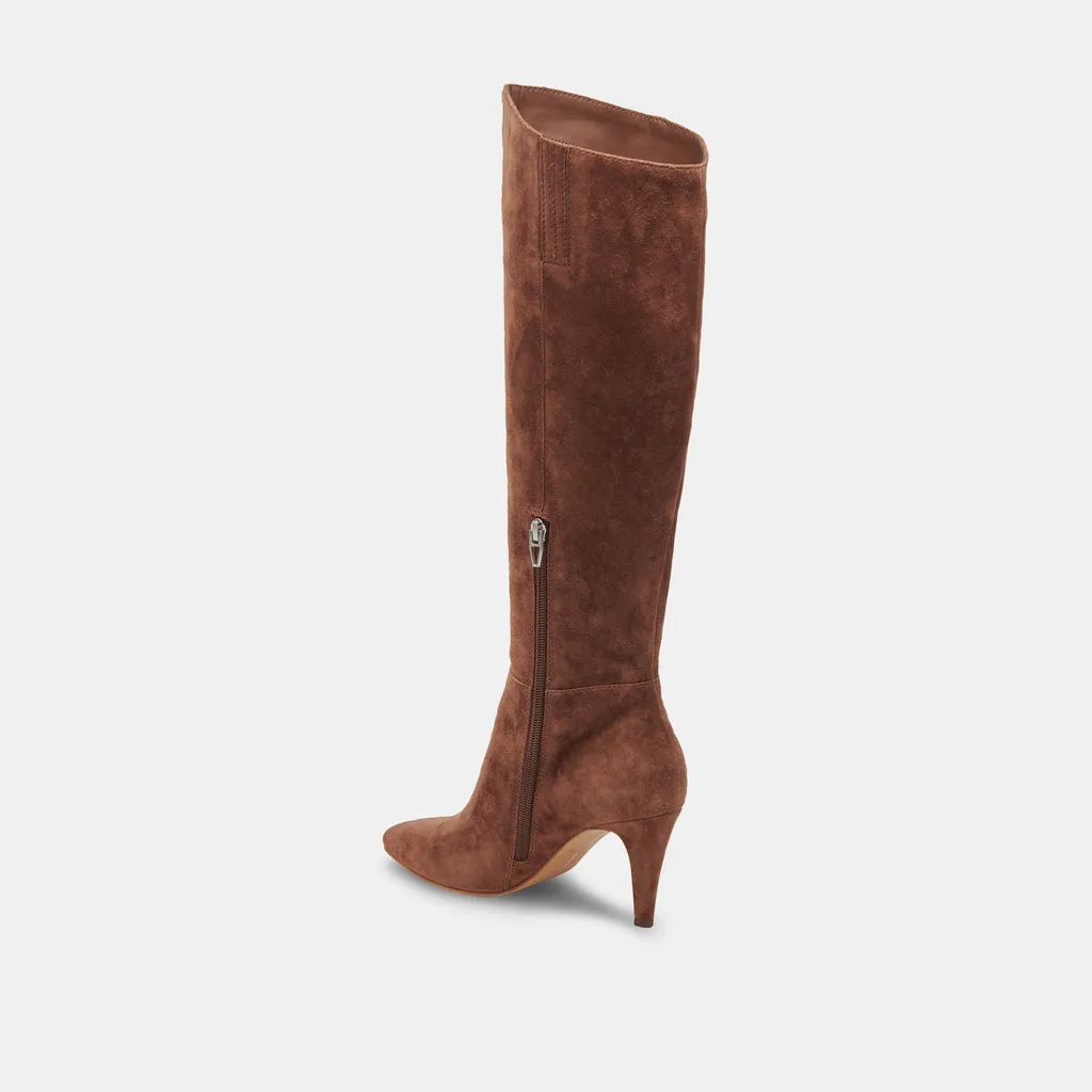 HAZE Wide Calf Boots Cocoa Suede | Women's Tall Wide Calf Boots– Dolce Vita 6943098929218