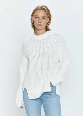 Helene Split Hem Sweater - Ecru