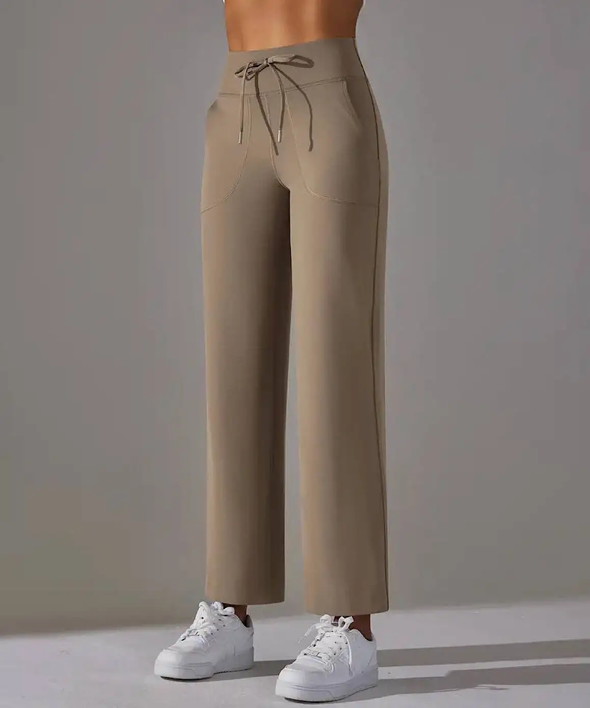 High Waist Wide Leg Flare Pants with Pockets