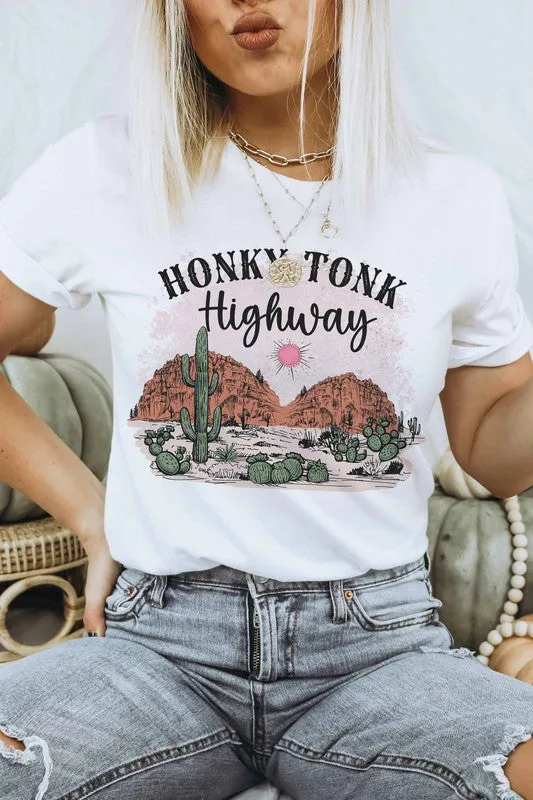 HONKY TONK HIGHWAY GRAPHIC TEE PLUS SIZE