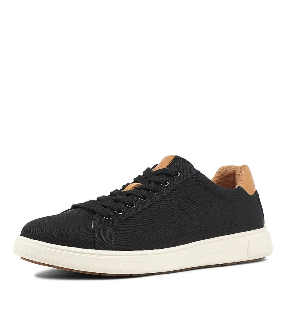 HUSH PUPPIES Gravity Black Recycled Canvas Sneakers