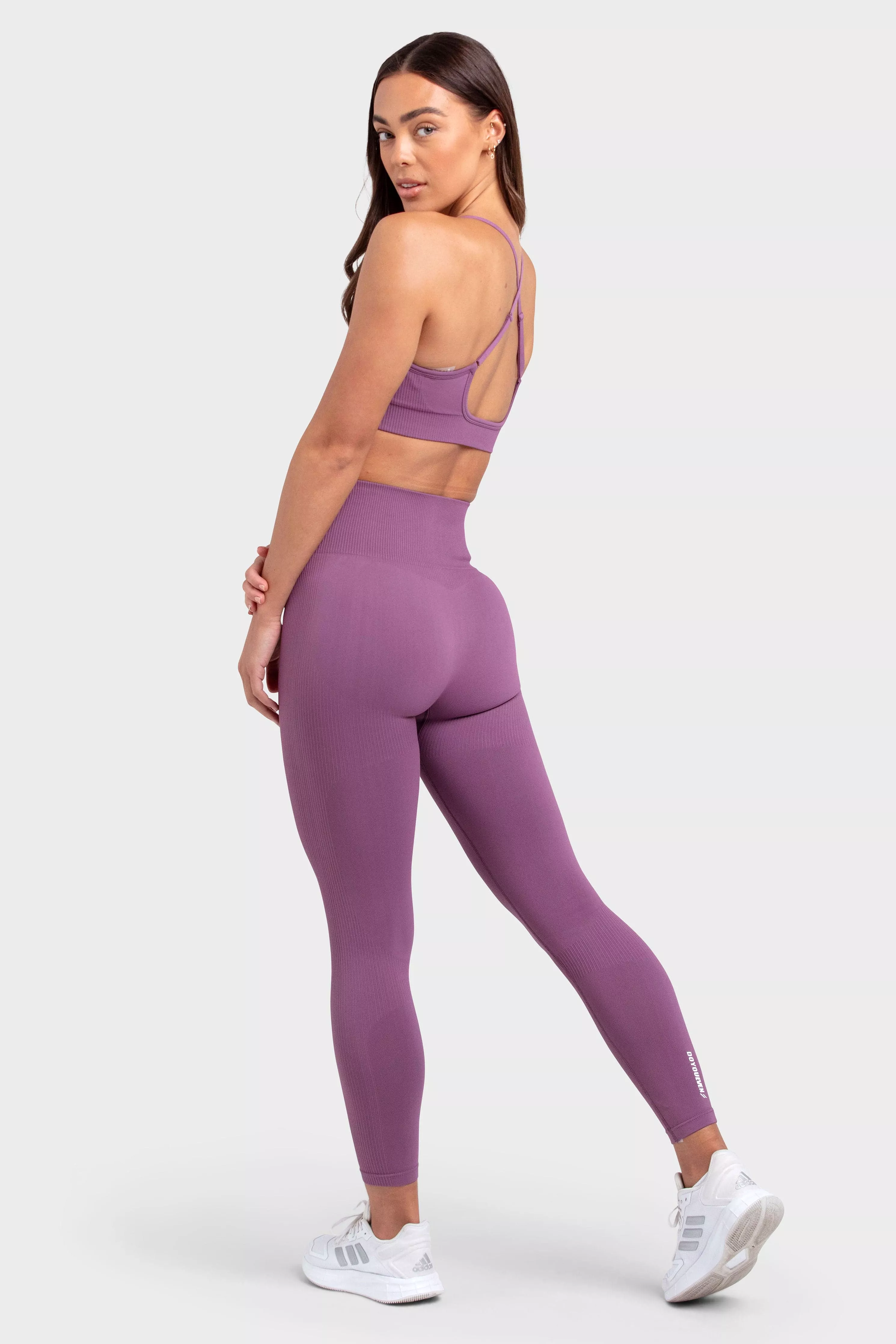 Impact Solid Leggings - Mauve Purple