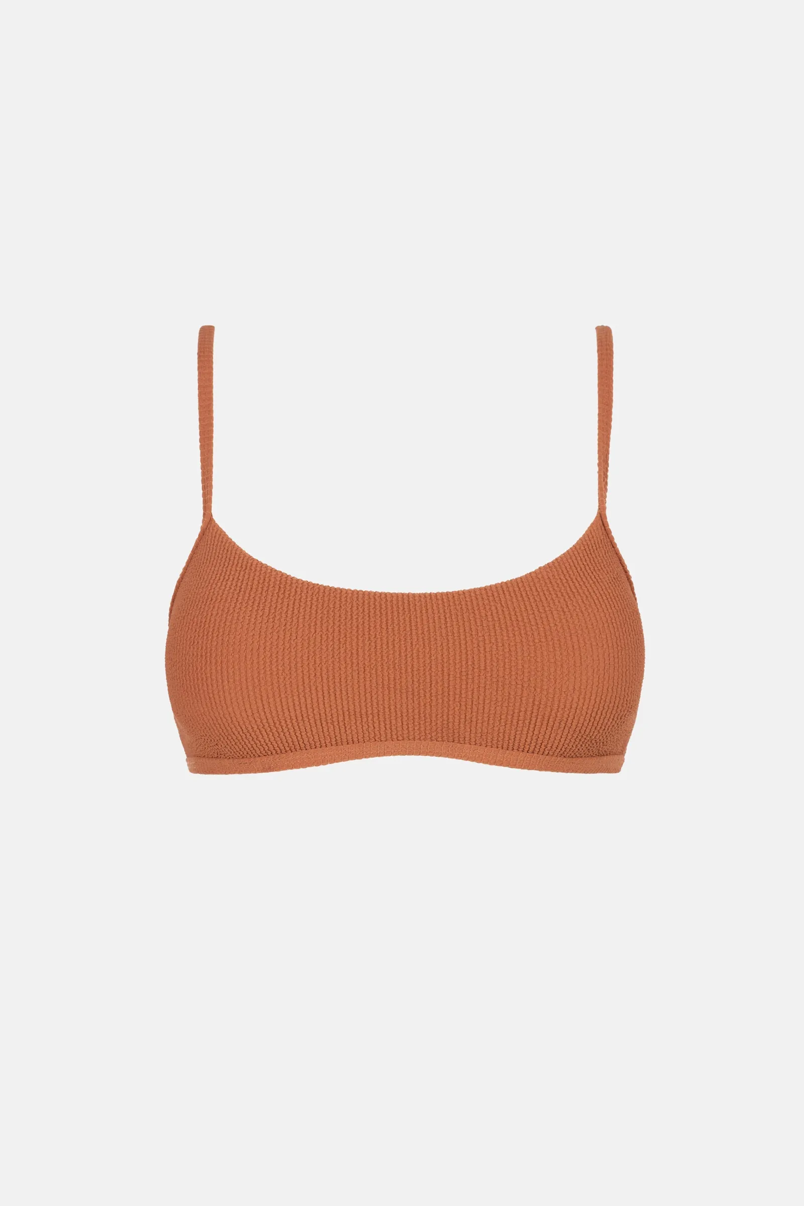 Isla Rib Crop Top Caramel