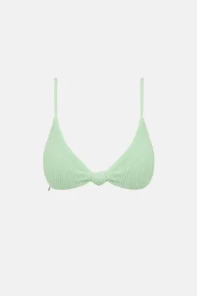 Isla Rib Knot Trilette Top Aloe