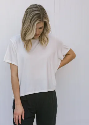 Ivory Slightly Cropped Tee