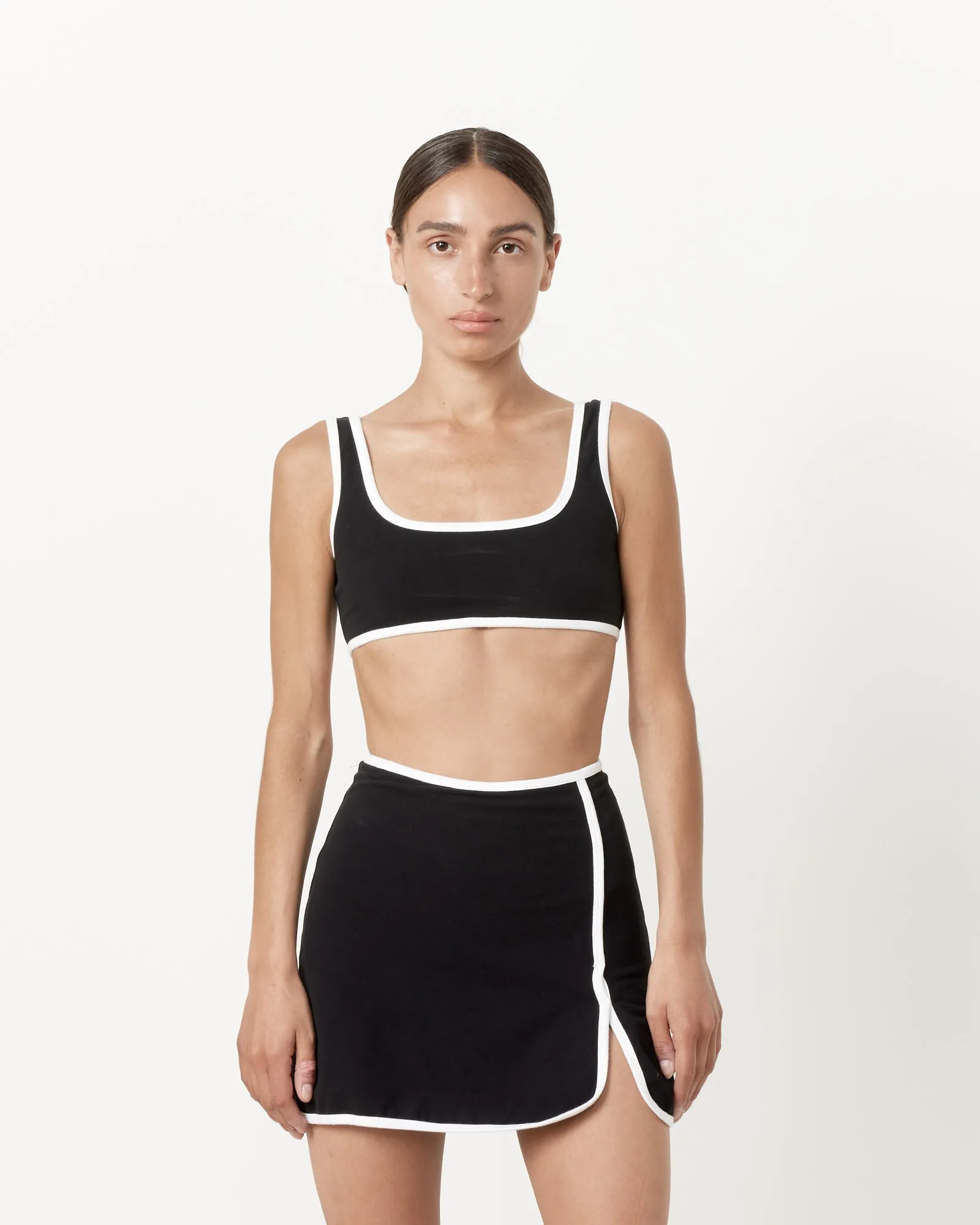 Jess Contrast Bralette in Black/White