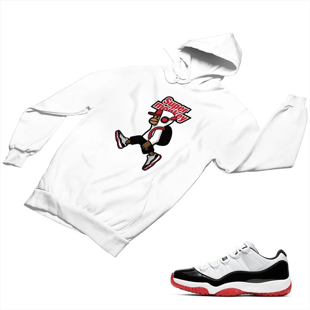 Jordan 11 White Bred Matching Custom Designed Hoodies JD 11-5-7-11