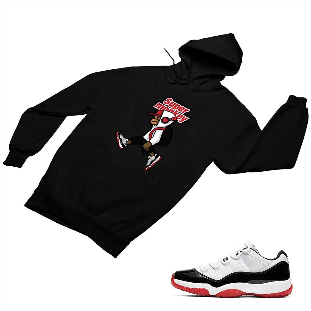 Jordan 11 White Bred Matching Custom Designed Hoodies JD 11-5-7-11