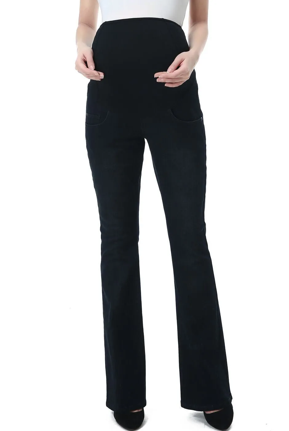 Kimi + Kai Maternity Dixie Flare Leg Denim Jeans
