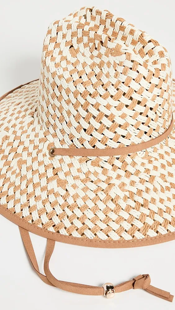 Lele Sadoughi   Straw Checkered Hat 