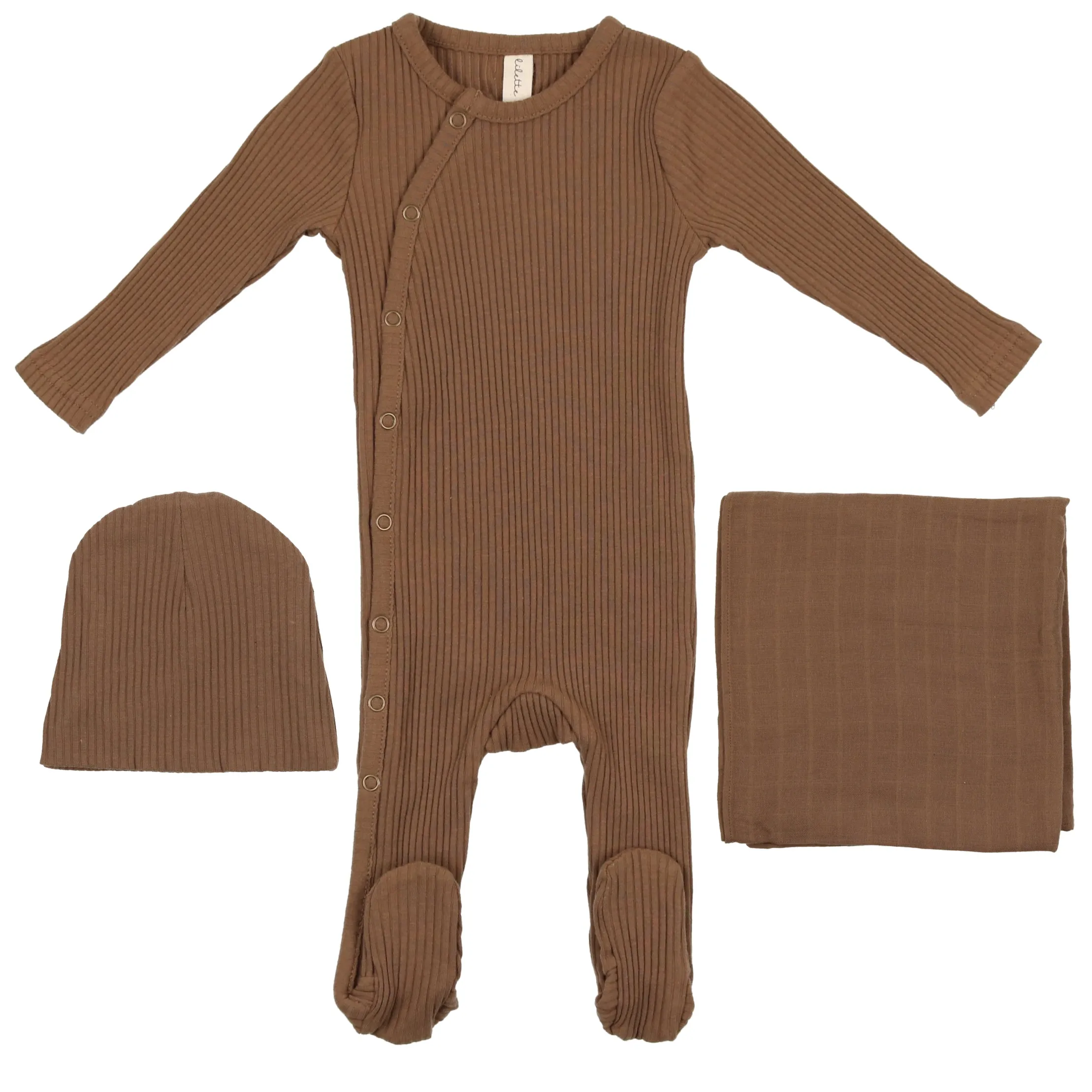 Lilette by Lil Legs Caramel Season's Pallette Rib Layette Set