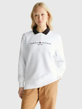 Logo Cotton Crew Neck Sweatshirt | Sweatshirts & Hoodies |   Tommy Hilfiger