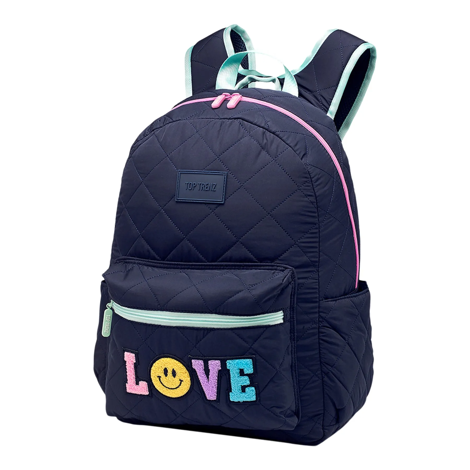 Love Patches Puffer Backpack