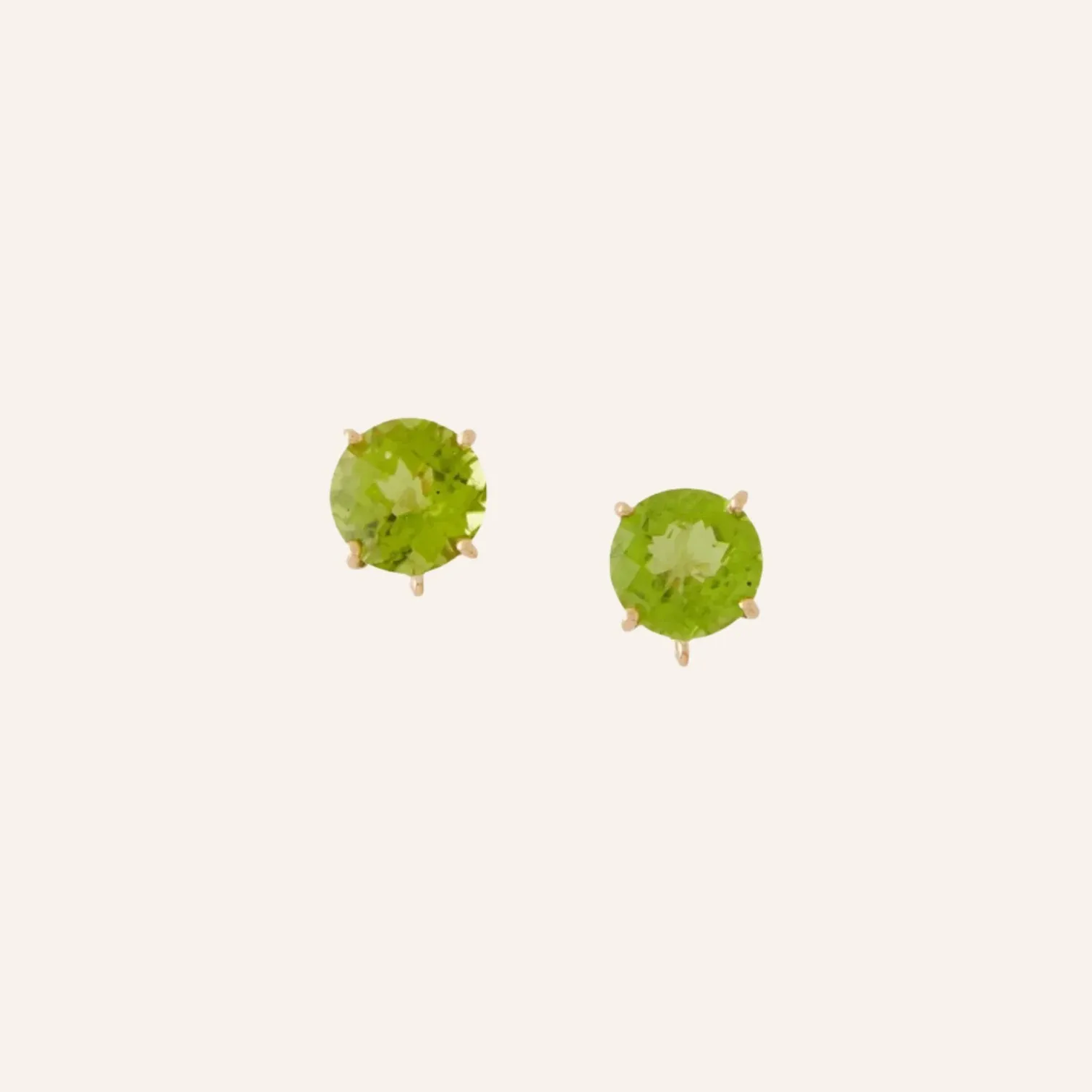 Lumiere Peridot Round 8mm Earrings