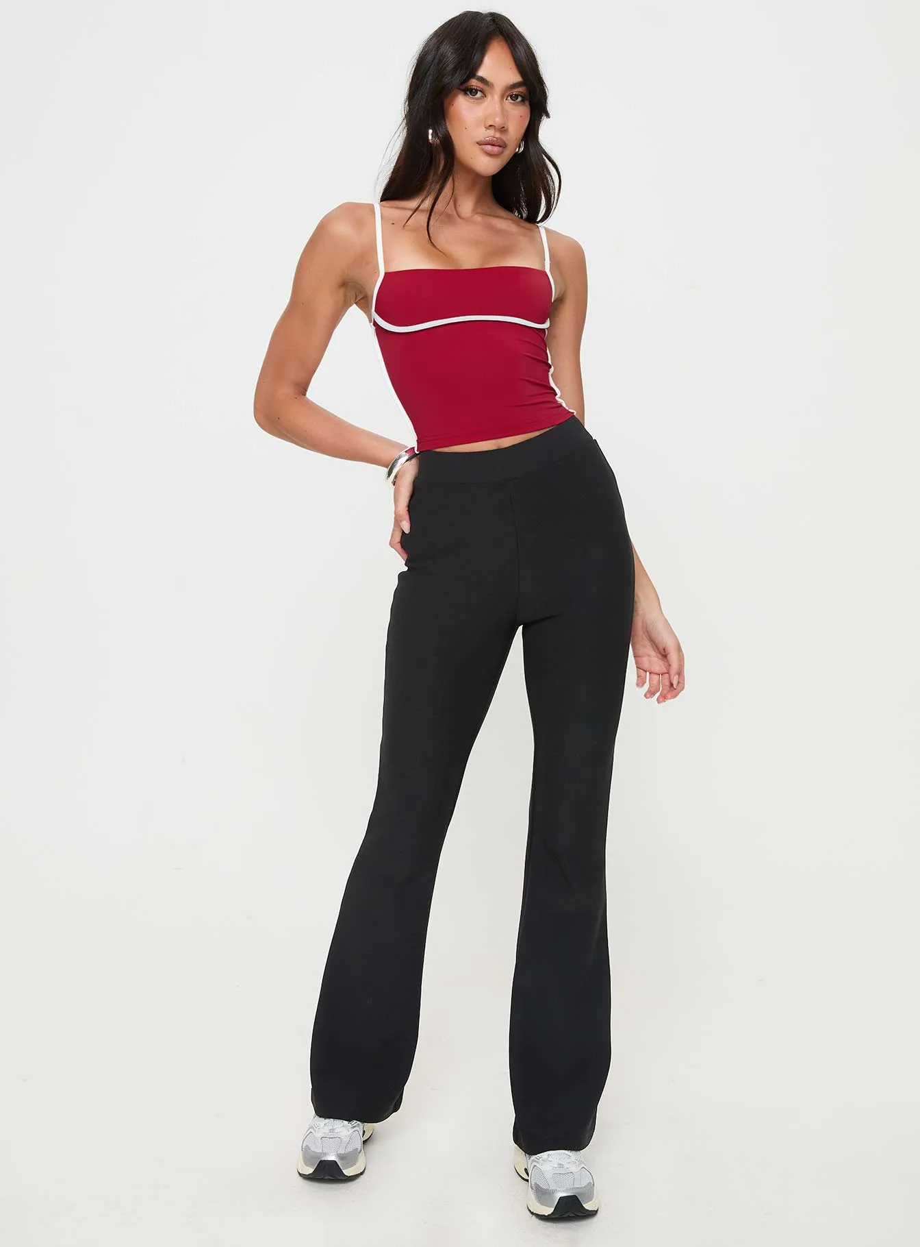 Maidenwell Contrast Top Red