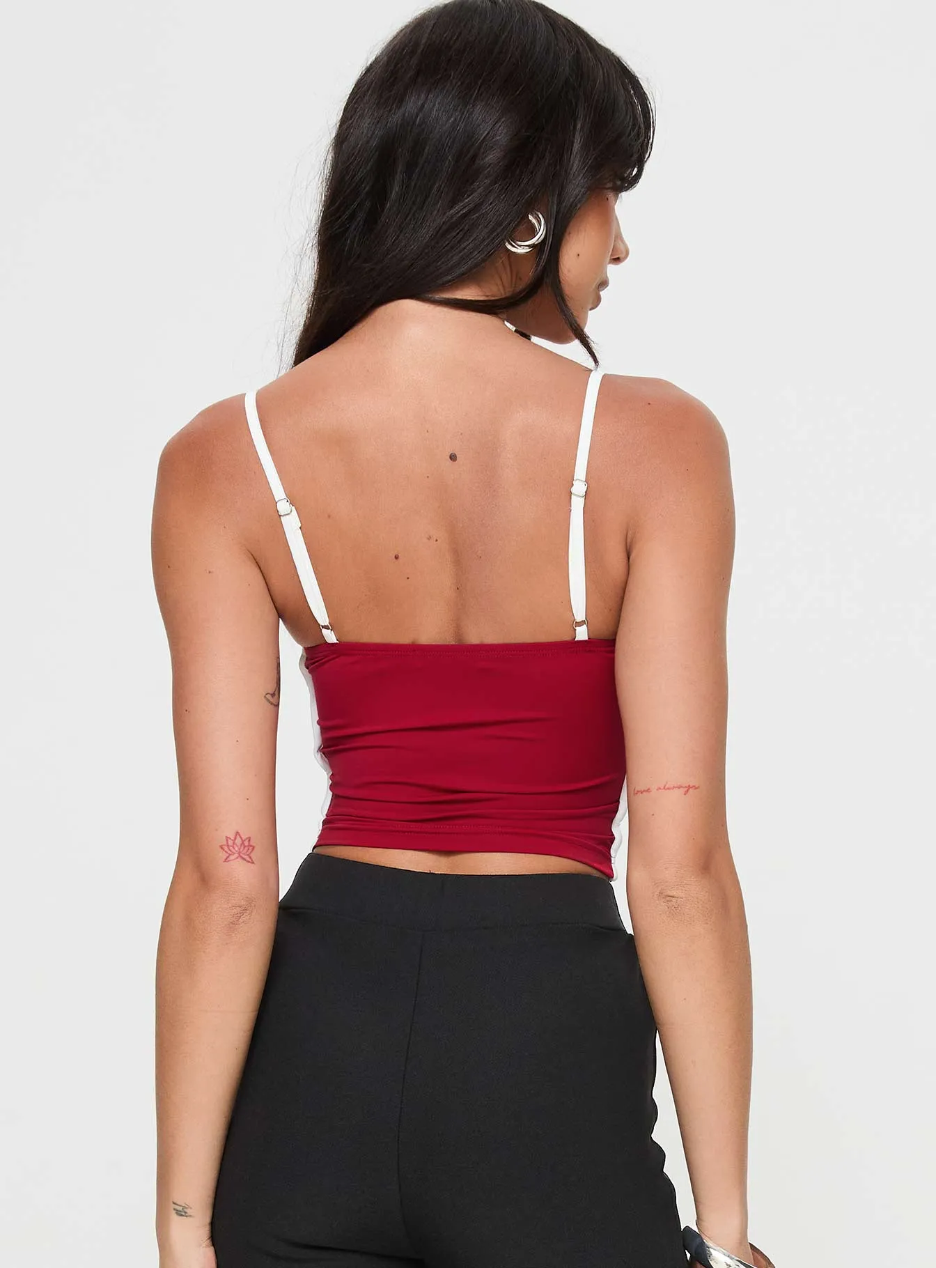 Maidenwell Contrast Top Red