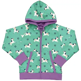 Maxomorra Horse Organic Cotton Reversible Zip Hoodie