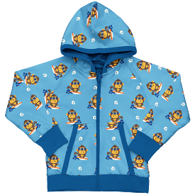 Maxomorra Monkey Organic Cotton Reversible Zip Hoodie