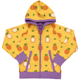 Maxomorra Pineapple Organic Cotton Reversible Zip Hoodie