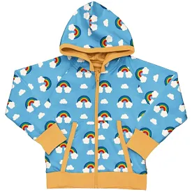 Maxomorra Rainbow Organic Cotton Reversible Zip Hoodie