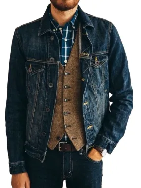 Men's Pocket Single Breasted Classic Denim Jacket