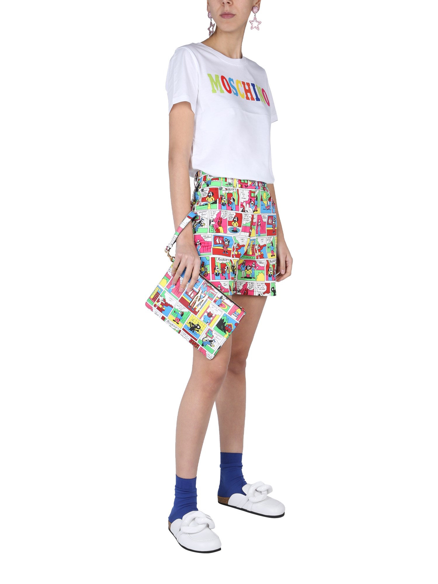 MOSCHINO    COMICS COTTON SHORTS