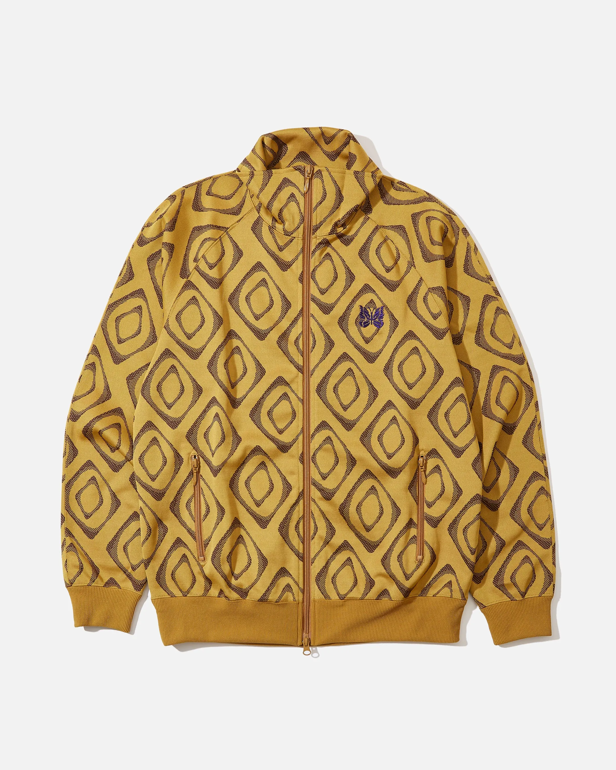 Needles Track Jacket - Poly Jq - Mustard