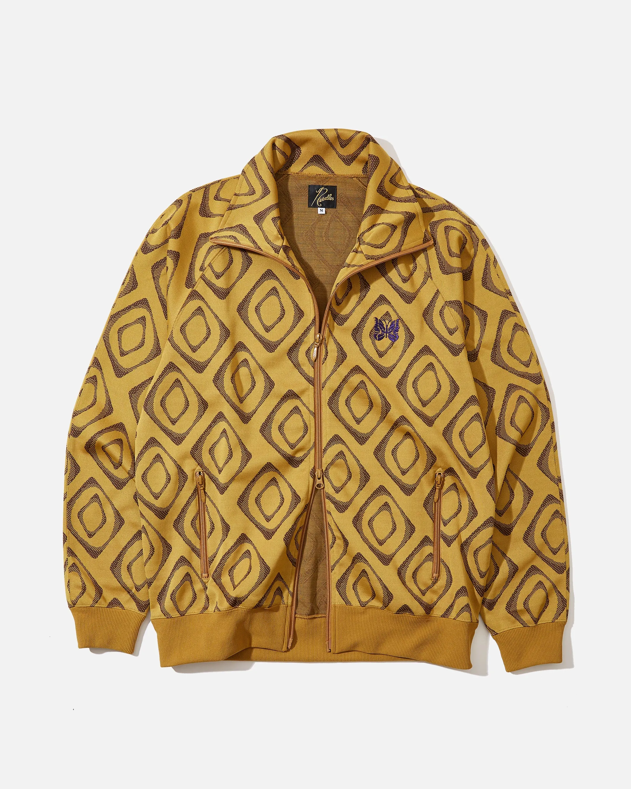 Needles Track Jacket - Poly Jq - Mustard