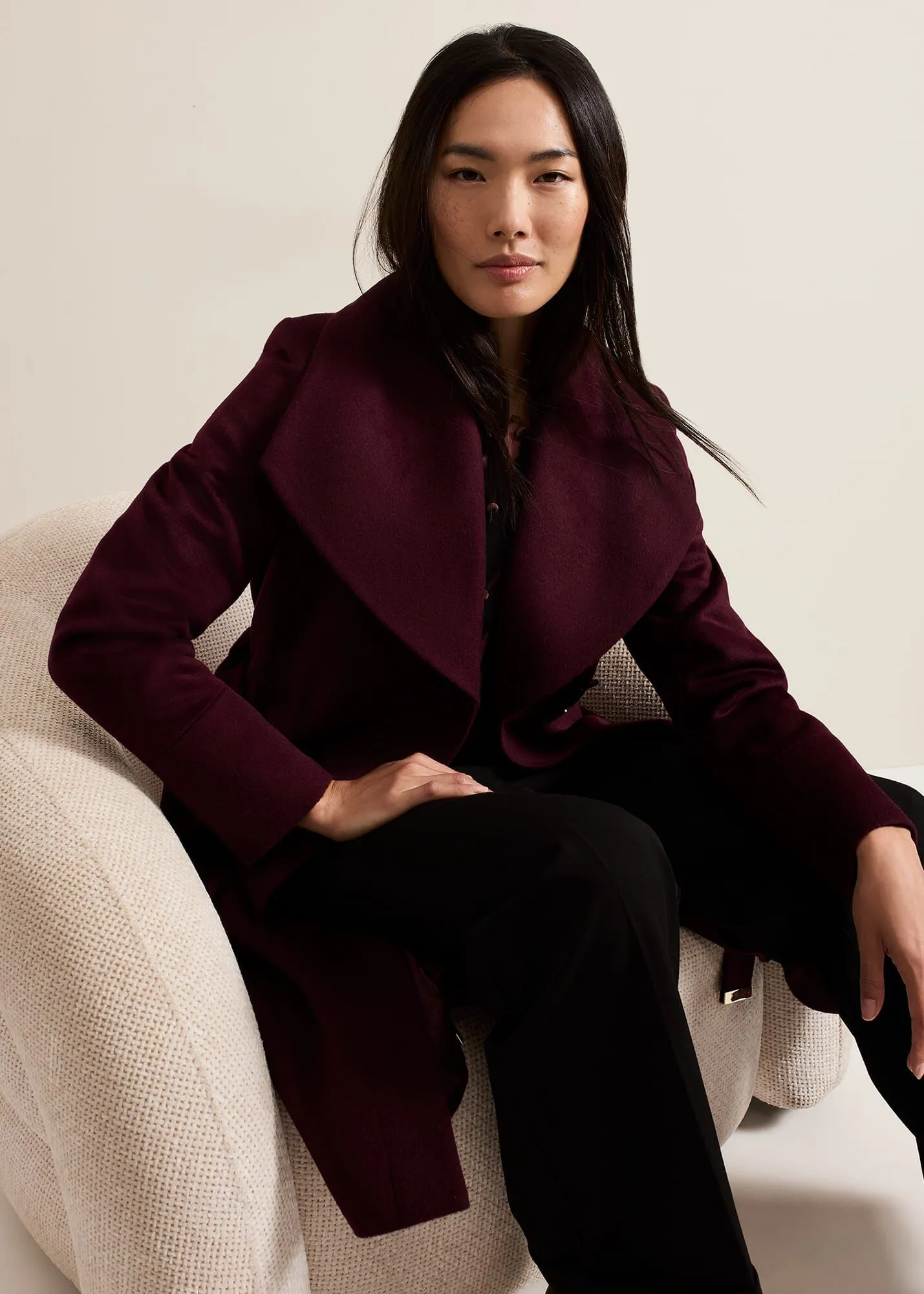 Nicci Belted Wool Coat