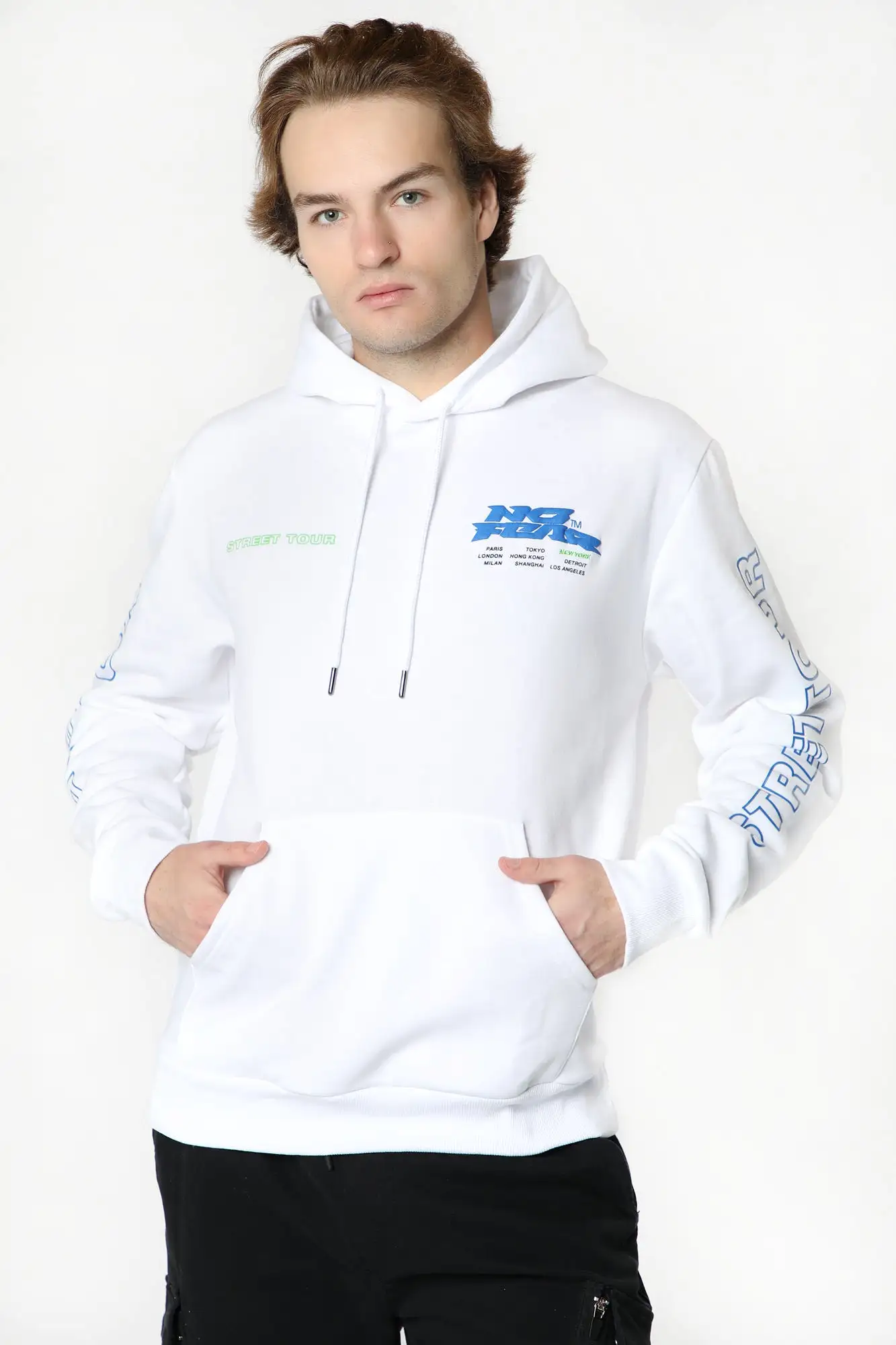 No Fear Mens Graphic Logo Hoodie