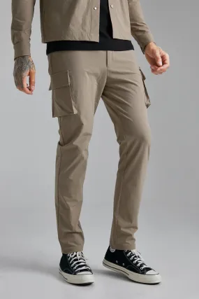 Nylon Cargo Smart Slim Trousers