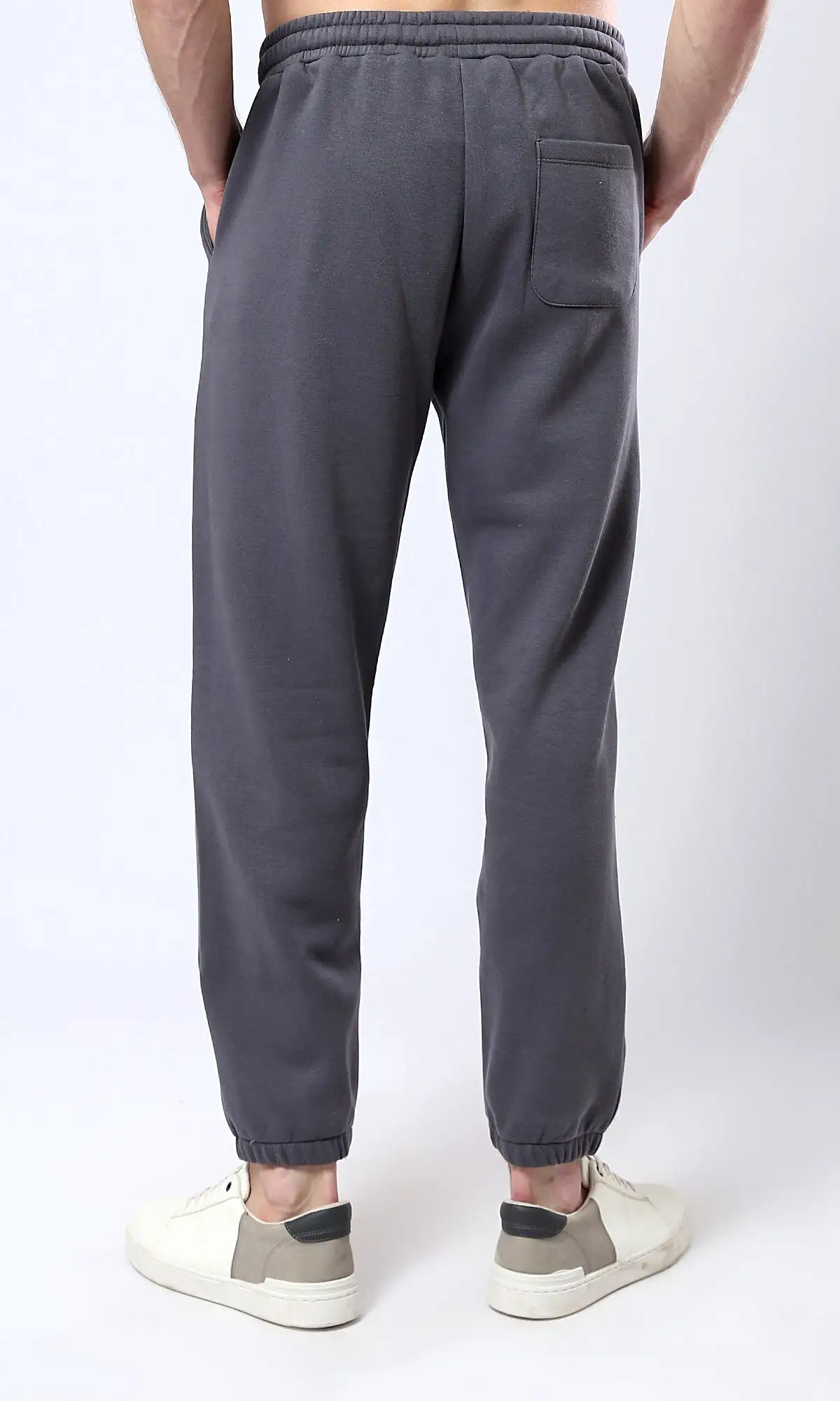 O178902 Dark Grey Regular Fit Jogger Pants With Pockets