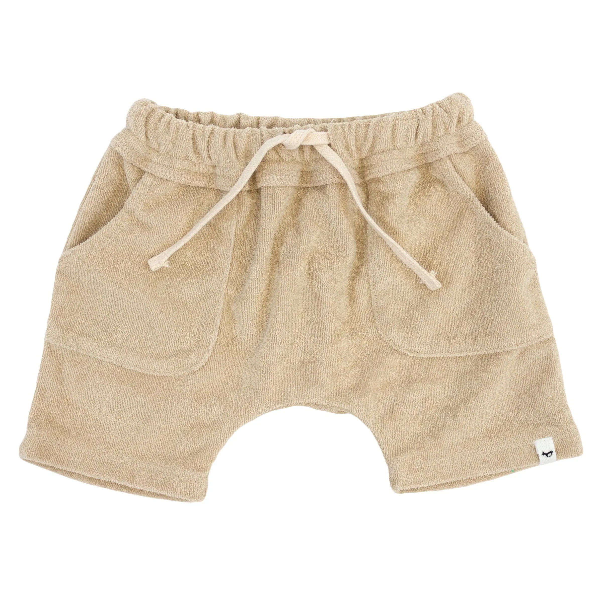 oh baby! Cotton Terry Boys Pocket Shorts - Sand