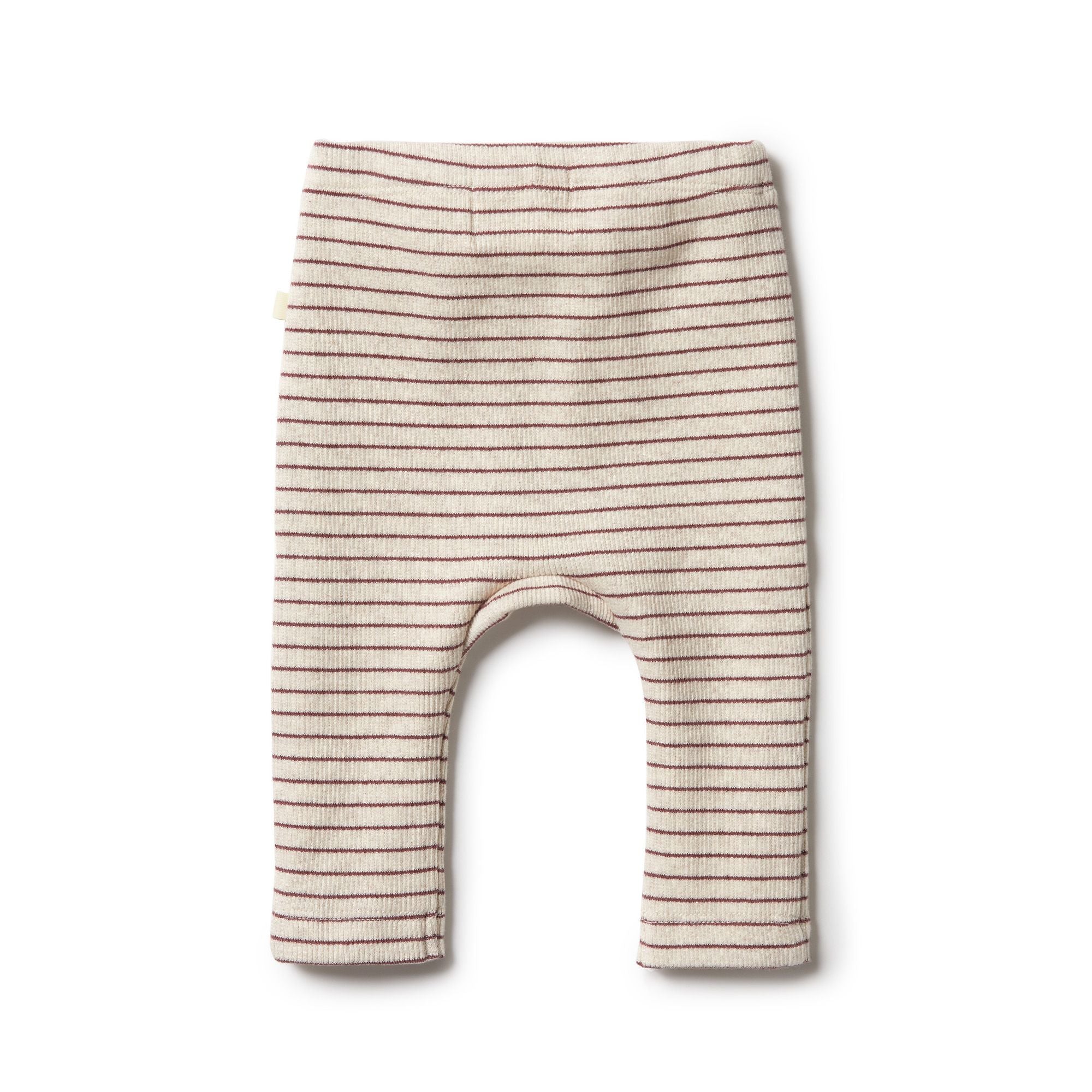 Organic Stripe Rib Legging, Wild Ginger