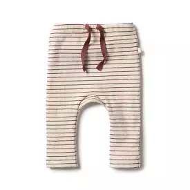 Organic Stripe Rib Legging, Wild Ginger