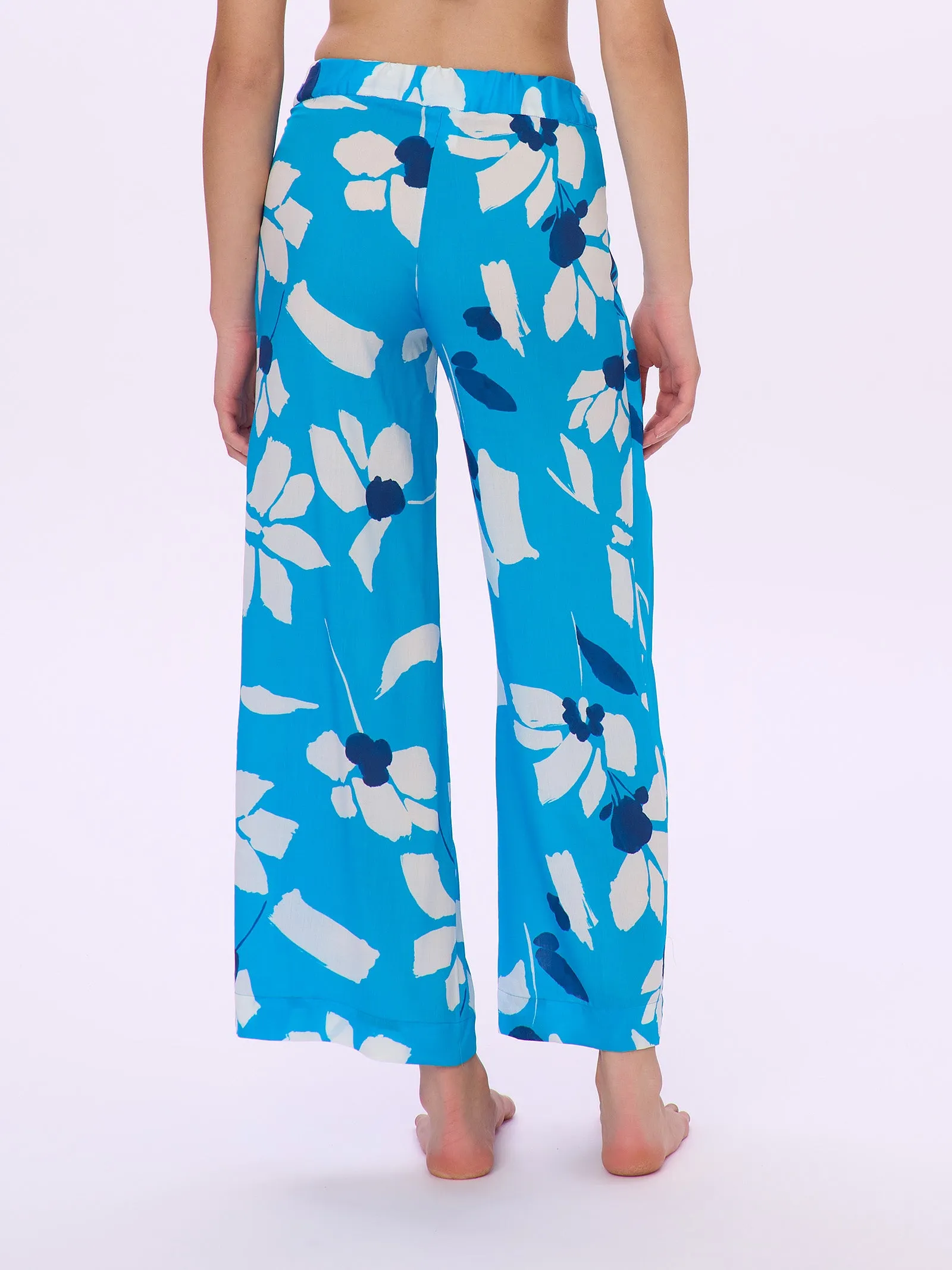 Pantalone Cropped con Fiocco in Viscosa Summer - Fant. Blue Danube