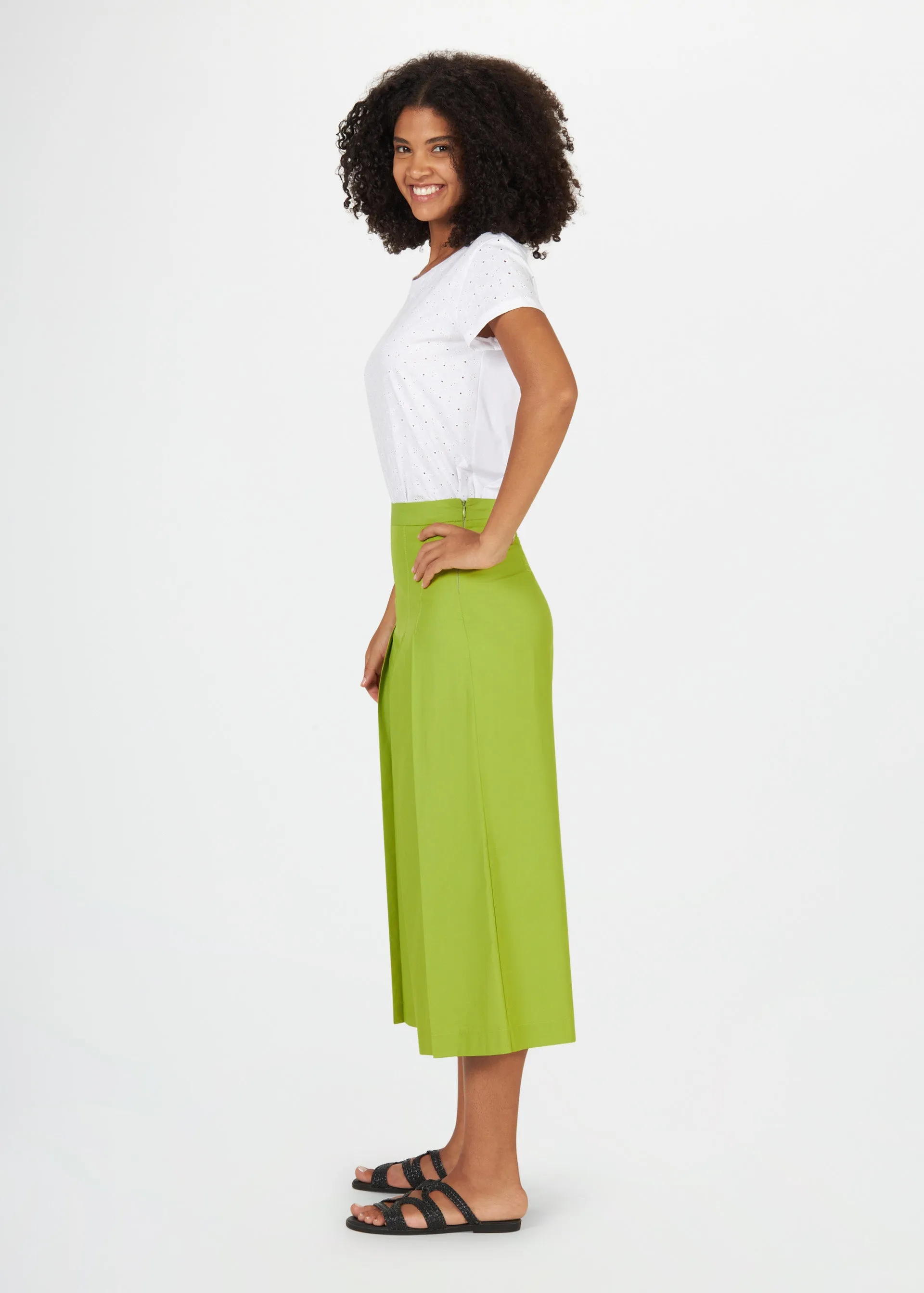 Pantaloni ampi cropped