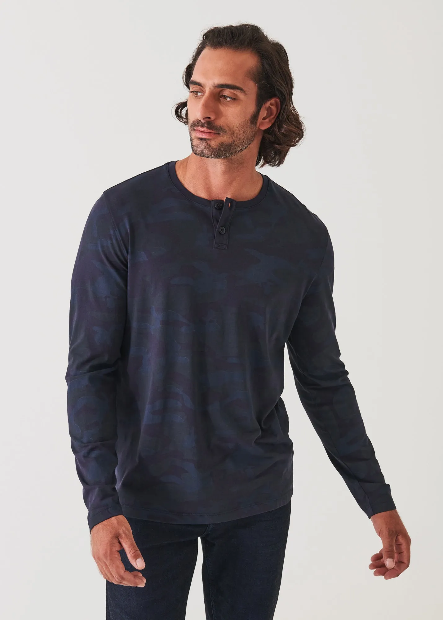 PIMA COTTON STRETCH CAMO HENLEY