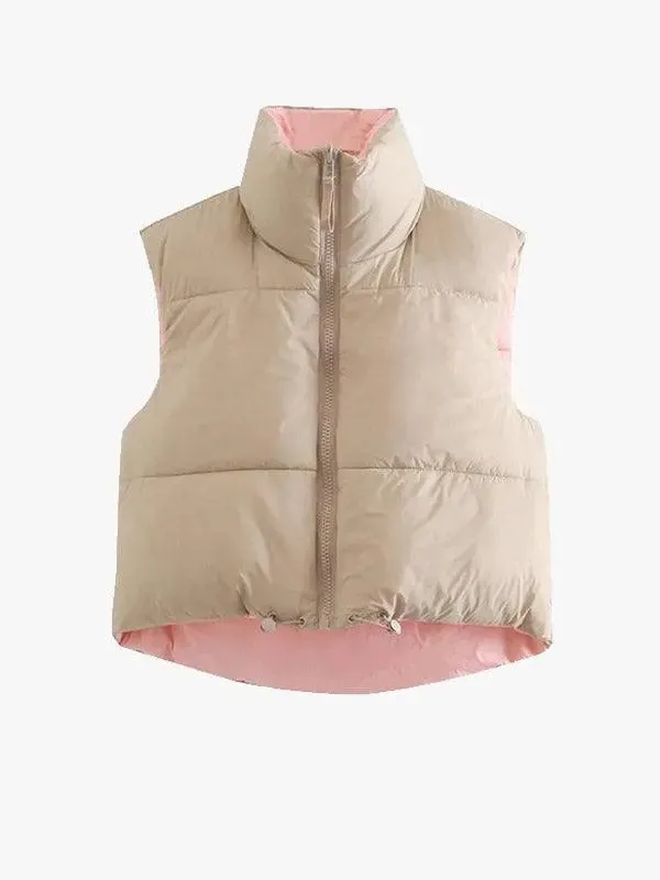 Pink Puffer Vest Y2K