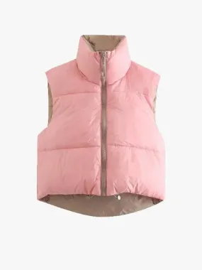 Pink Puffer Vest Y2K