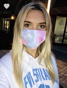 Pink/Blue Tie Dye Mask