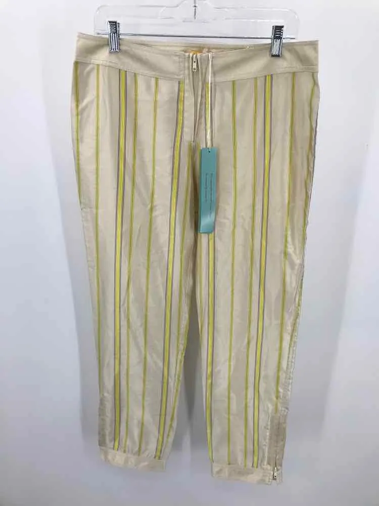 Pre-Owned Catherine Malandrino Ivory Size 10 Stripe Casual Pants