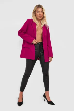 Pu Coated Mid Rise Butt Shaper Skinny Jeans