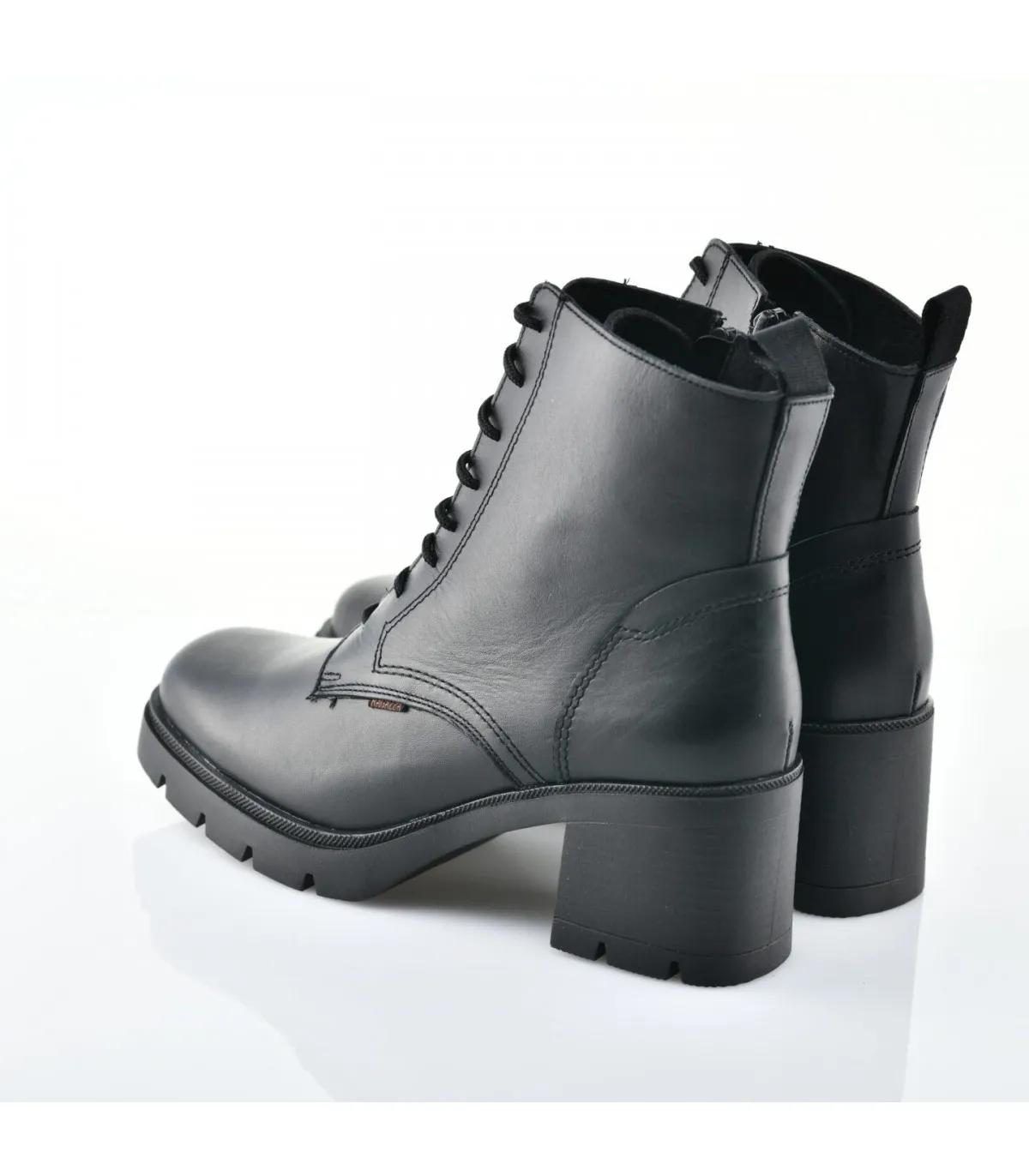 Ragazza Chunky Leather Boots - Black 0652