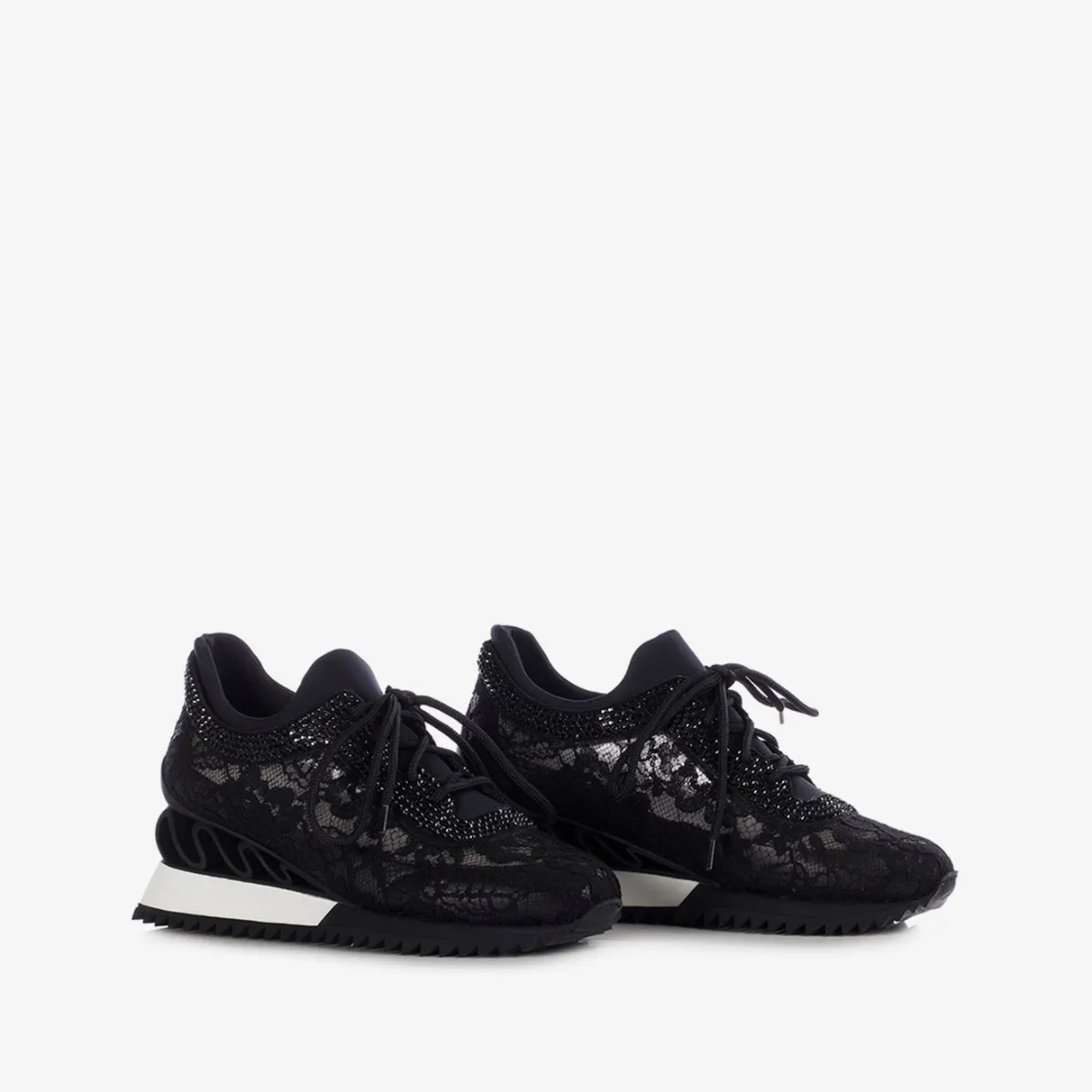 REIKO WAVE SNEAKER 60 mm Black lace sneaker